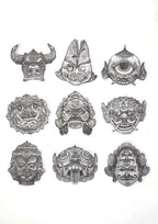 9 Masks Sticker Set