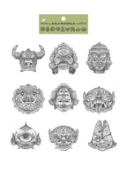 9 Masks Sticker Set